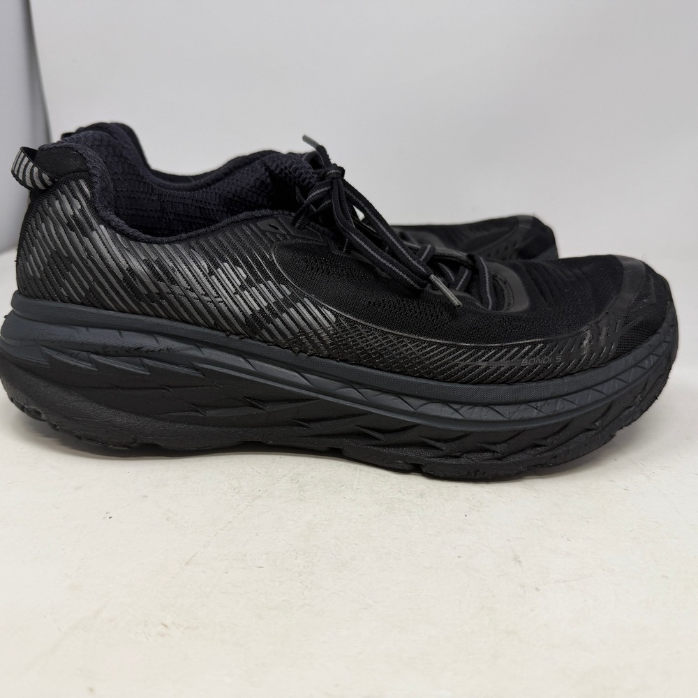 Hoka One One Running Shoes Mens 10.5 Bondi 5 Black Anthracite 1014757 EUC